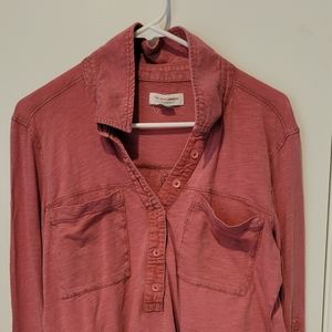 Anthropologie Pilcro coral blouse